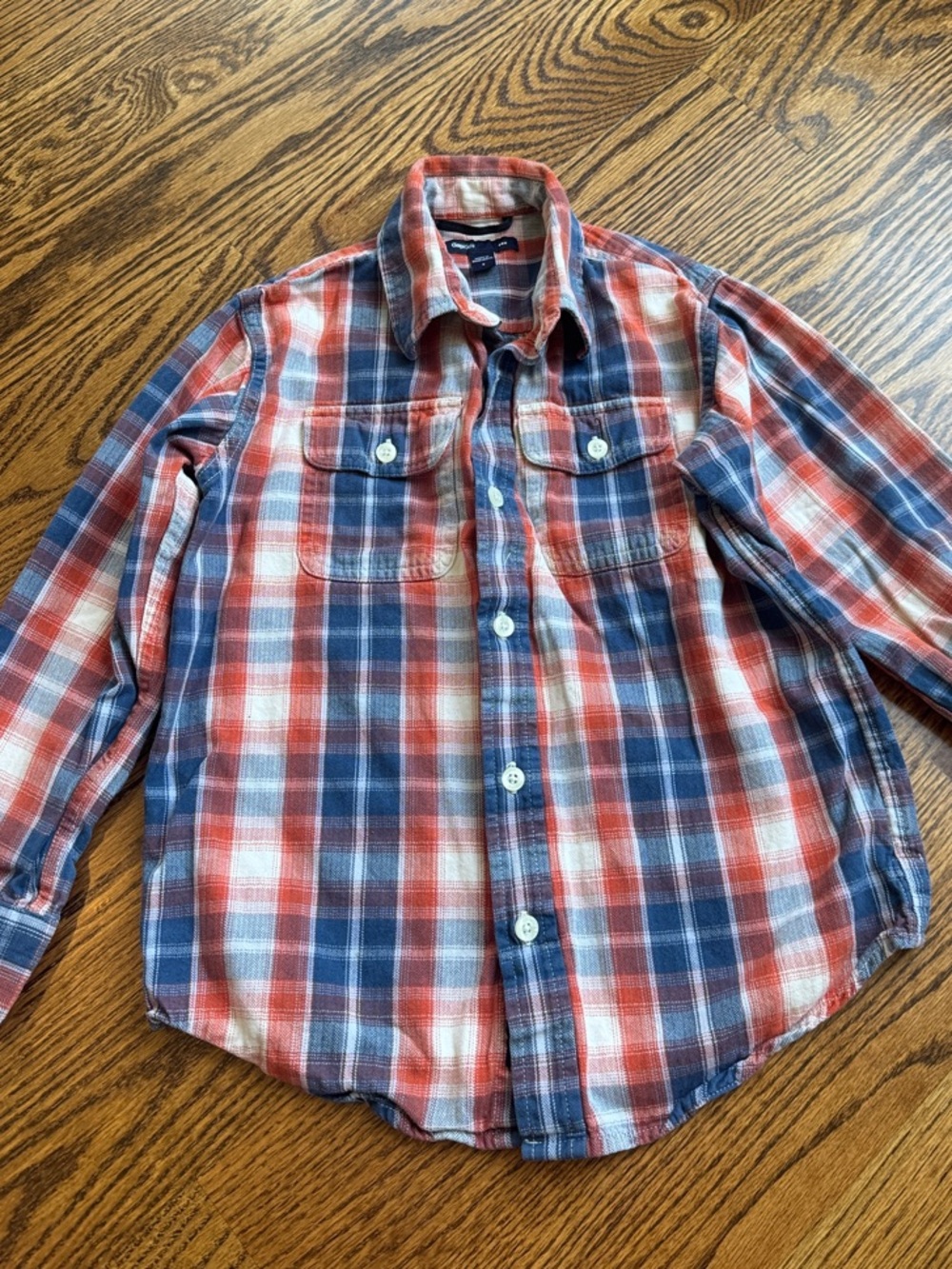 Plaid Button Down Shirt for Kids - Red & Blue Gap Dress shirt Boys small